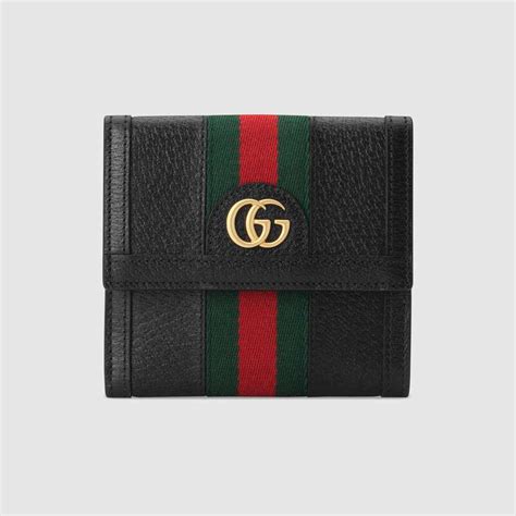 Gucci Ophidia GG French Flap Wallet, Black 